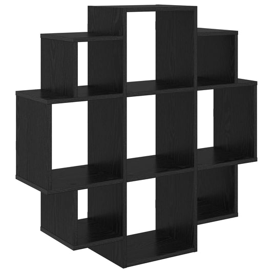 Nástěnná Polička Černý Dub 90 X 25 X 90 Cm Kompozitní Dřevo