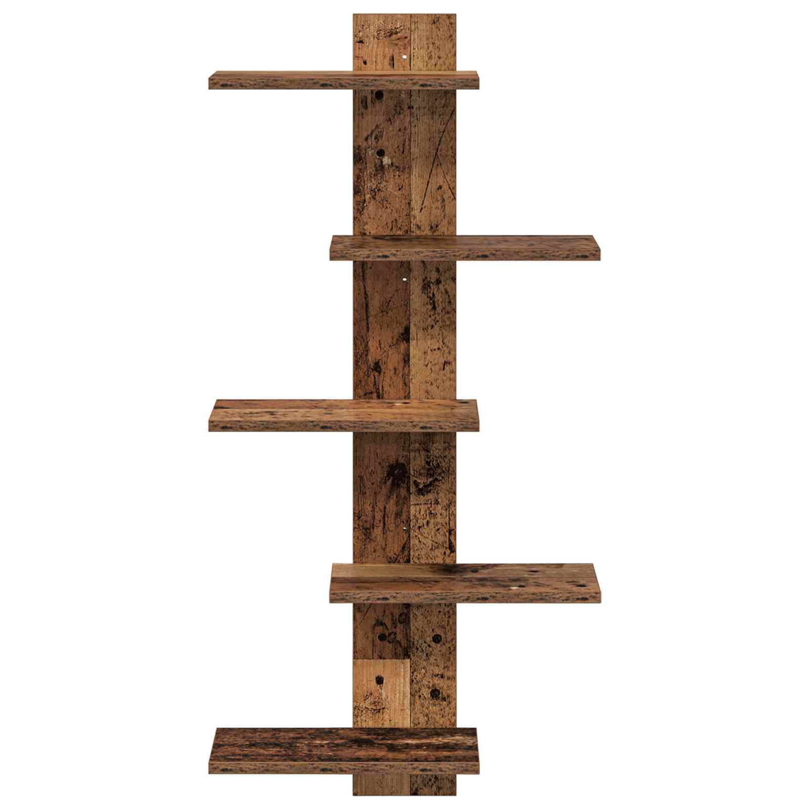 Nástěnná Floating Polička Staré Dřevo 48,5 X 15 X 101 Cm