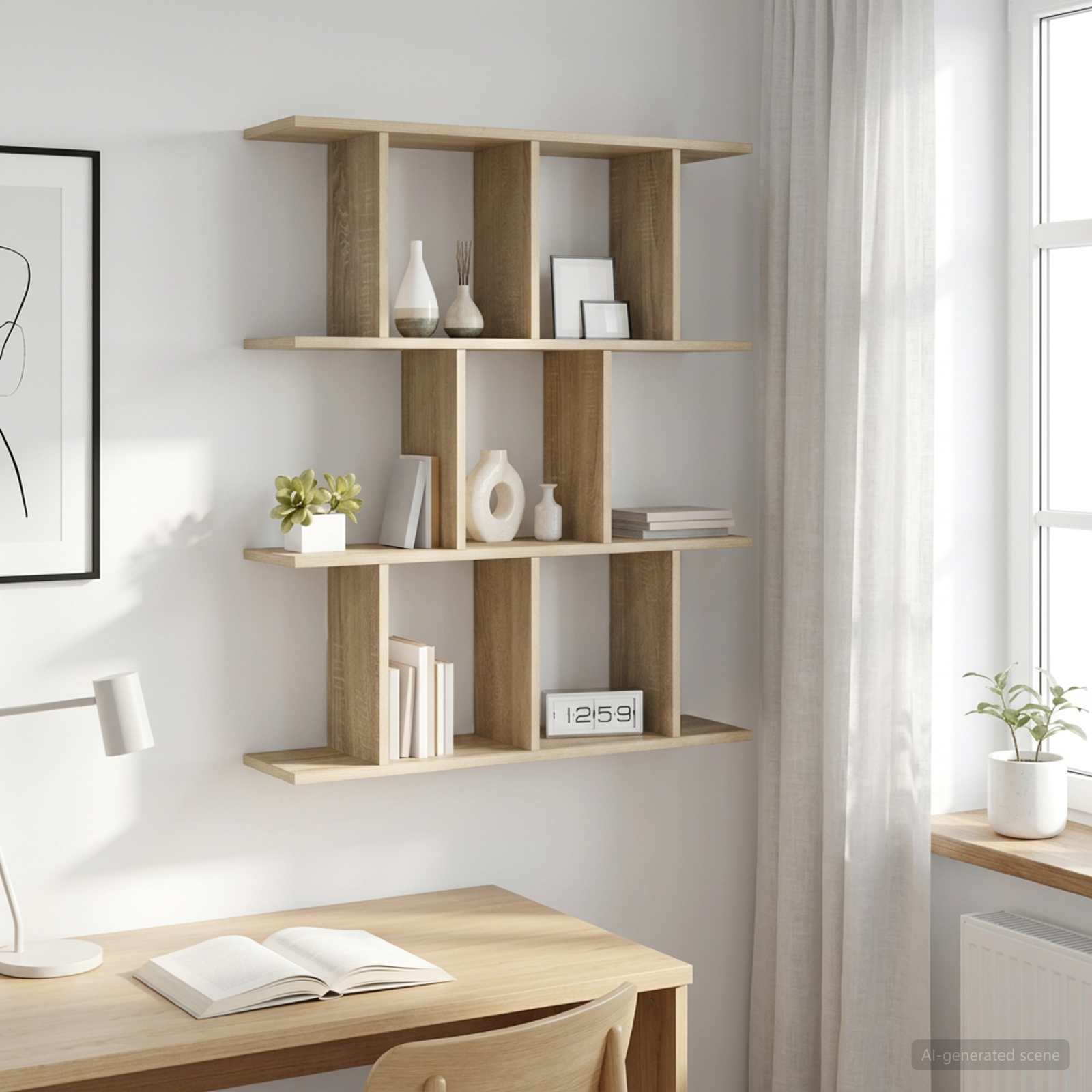 Nástěnná Polička Dub Sonoma 80 X 20 X 96 Cm Kompozitní Dřevo
