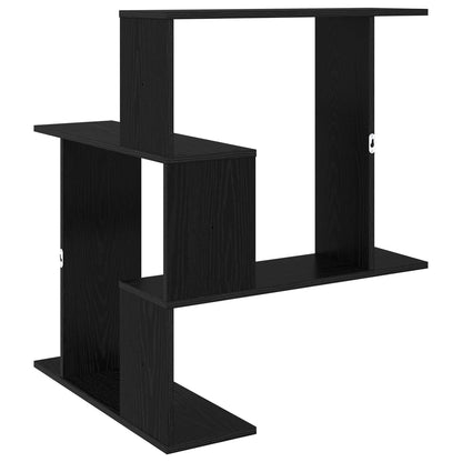 Nástěnná Polička Černý Dub 67 X 67 X 87 Cm Kompozitní Dřevo