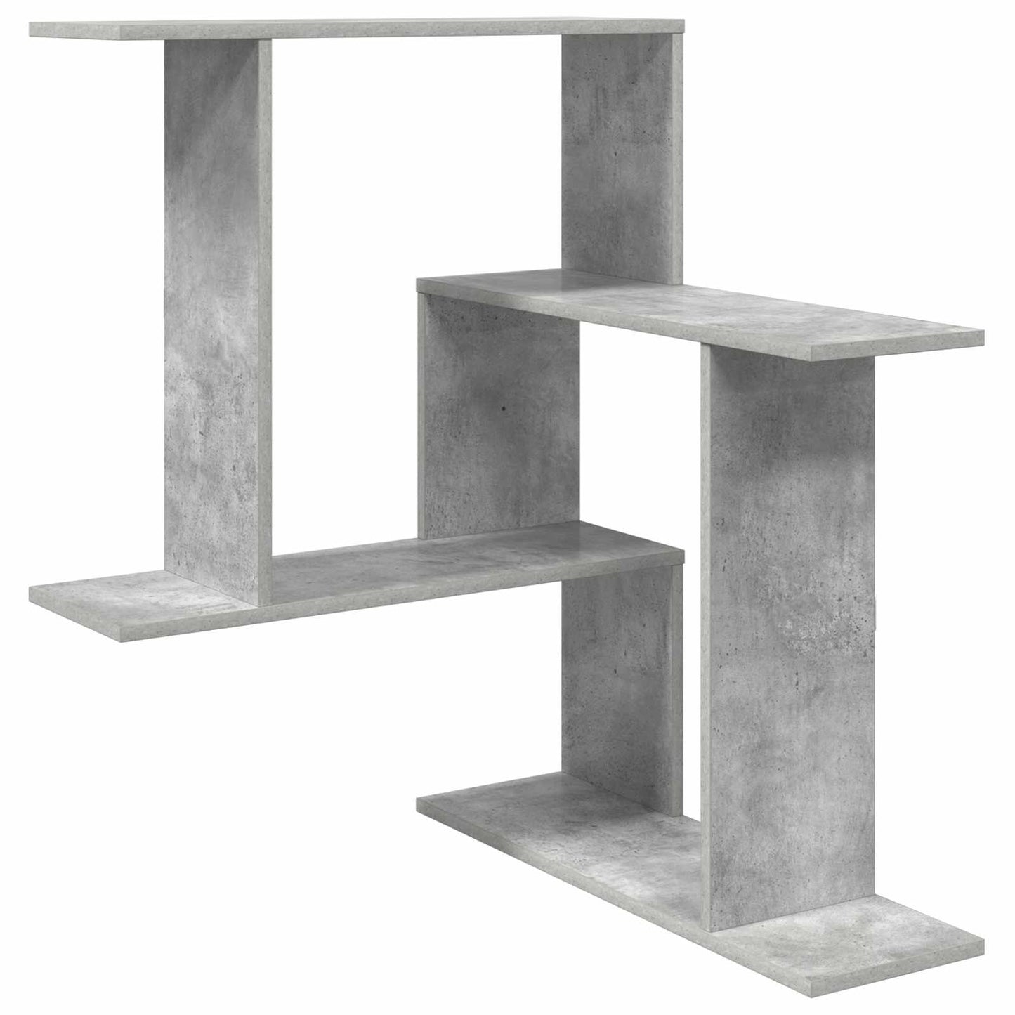 Nástěnná Polička Betonově Šedá 67 X 67 X 87 Cm Kompozitní Dřevo