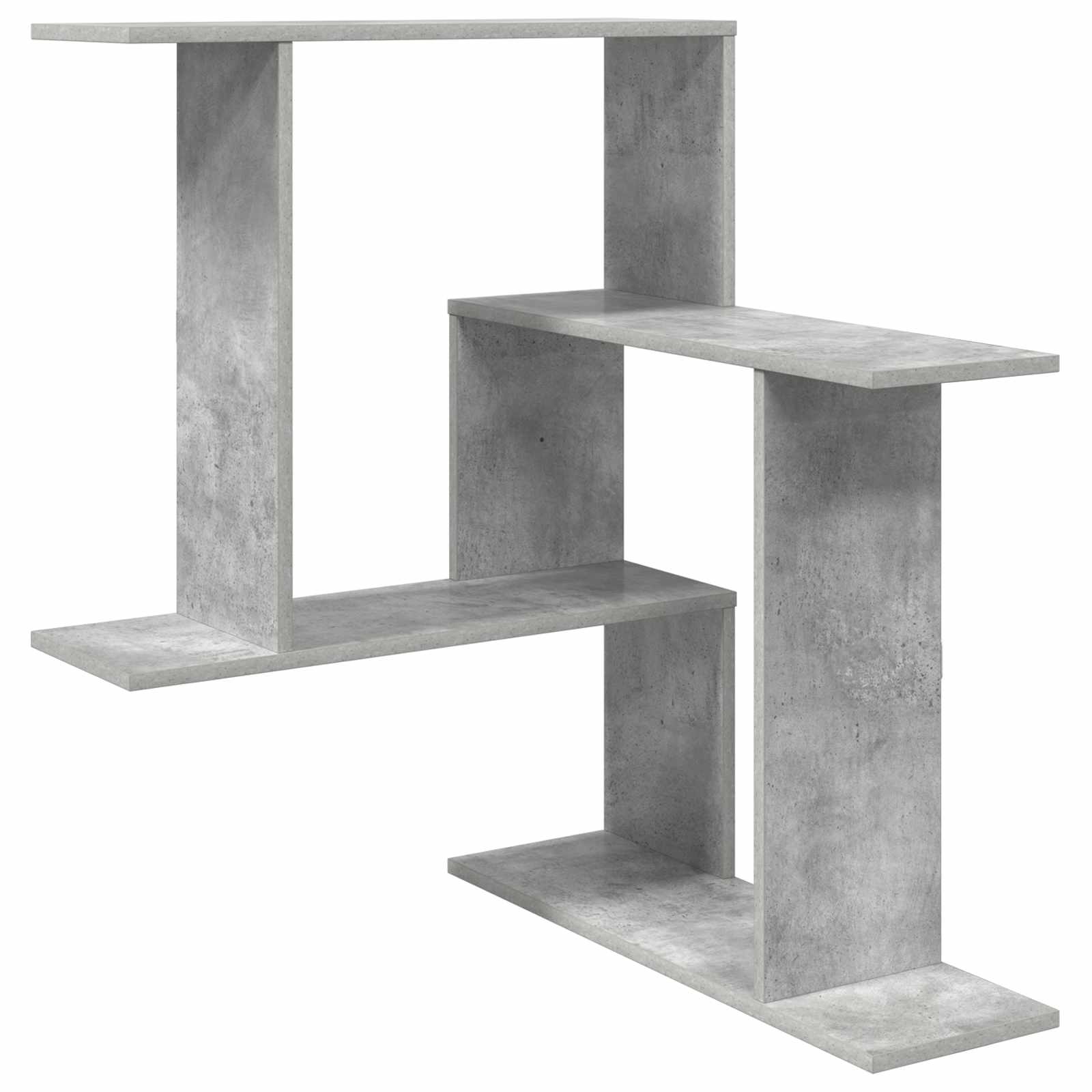 Nástěnná Polička Betonově Šedá 67 X 67 X 87 Cm Kompozitní Dřevo