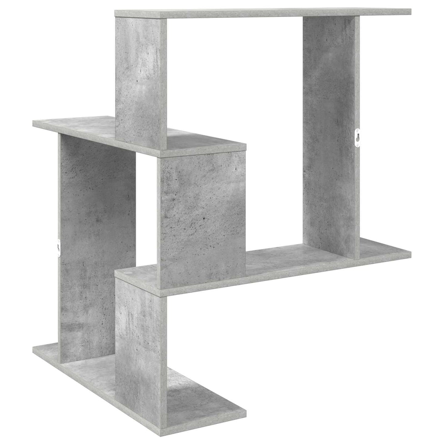 Nástěnná Polička Betonově Šedá 67 X 67 X 87 Cm Kompozitní Dřevo