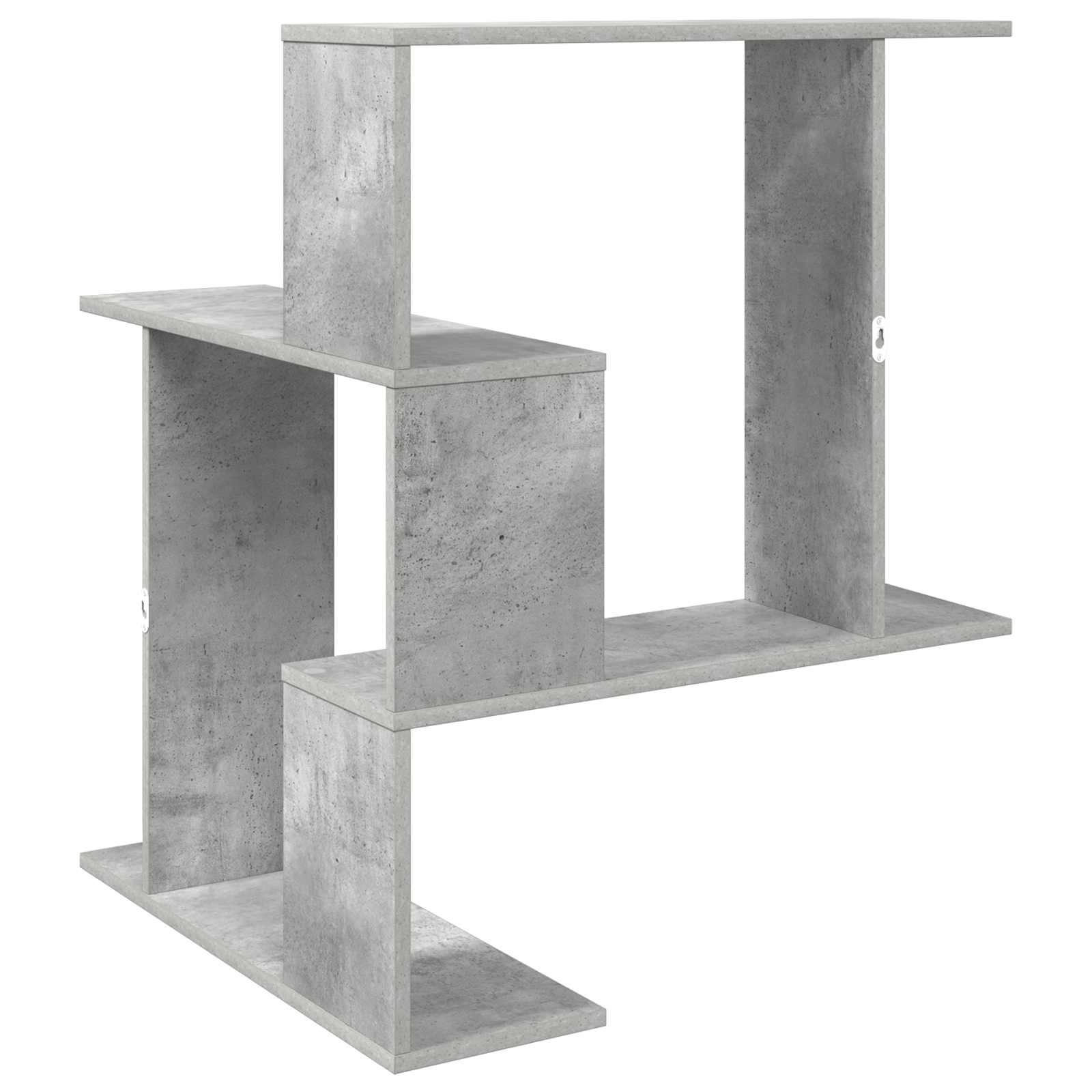 Nástěnná Polička Betonově Šedá 67 X 67 X 87 Cm Kompozitní Dřevo