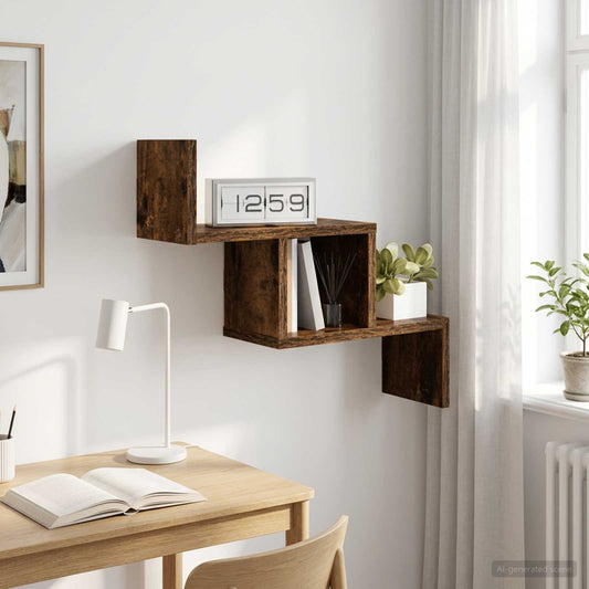 Nástěnná Polička Kouřový Dub 48 X 15 X 42 Cm Kompozitní Dřevo
