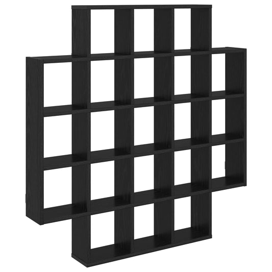 Nástěnná Polička Černý Dub 100 X 13 X 100 Cm Kompozitní Dřevo