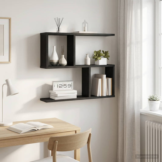 Nástěnná Polička Černý Dub 60 X 12 X 50,5 Cm Kompozitní Dřevo