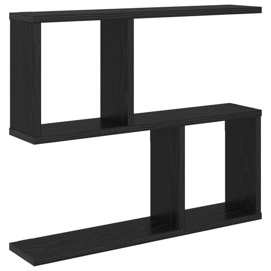 Nástěnná Polička Černý Dub 60 X 12 X 50,5 Cm Kompozitní Dřevo