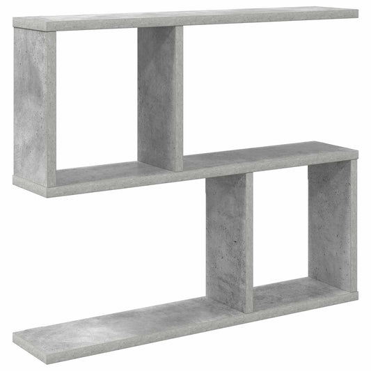 Nástěnná Polička Betonově Šedá 60 X 12 X 50,5 Cm
