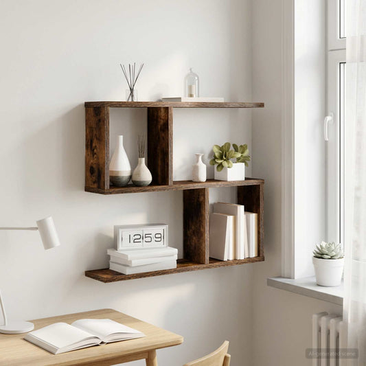 Nástěnná Polička Kouřový Dub 60 X 12 X 50,5 Cm Kompozitní Dřevo
