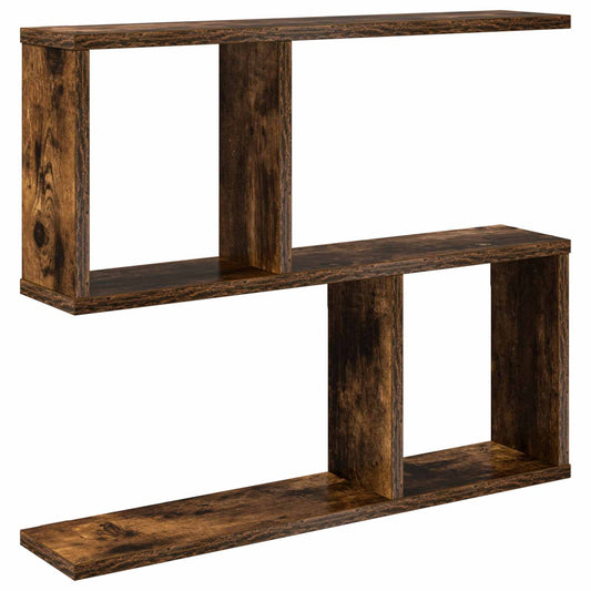 Nástěnná Polička Kouřový Dub 60 X 12 X 50,5 Cm Kompozitní Dřevo