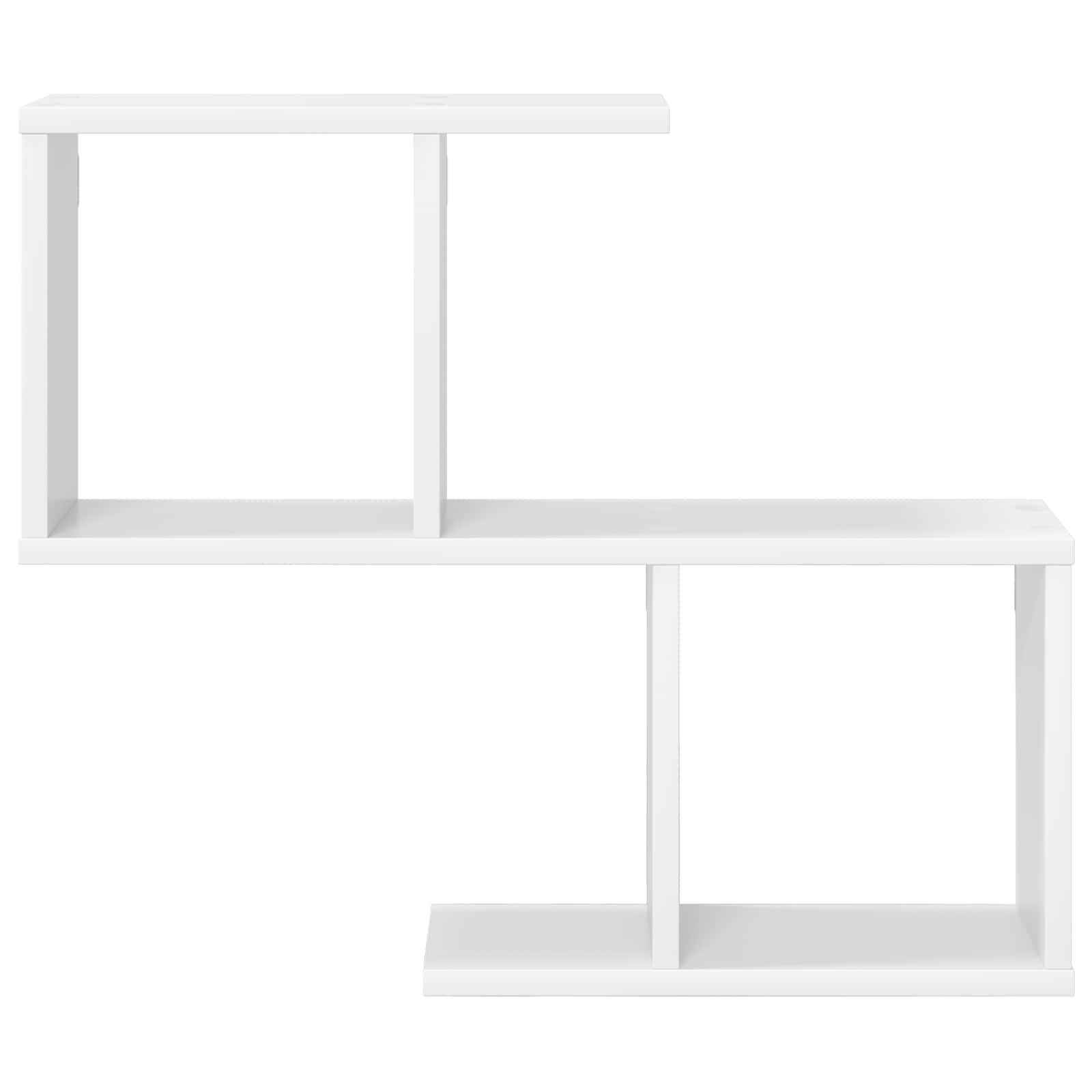 Nástěnná Polička Bílá 60 X 12 X 50,5 Cm Kompozitní Dřevo
