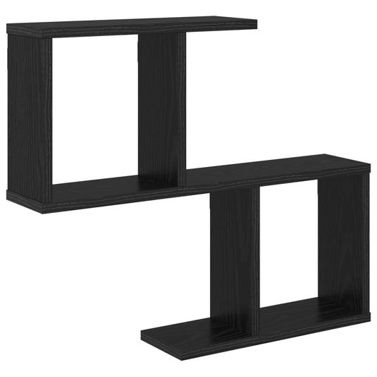 Nástěnná Polička Černý Dub 60 X 12 X 50,5 Cm Kompozitní Dřevo