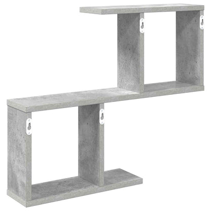 Nástěnná Polička Betonově Šedá 60 X 12 X 50,5 Cm