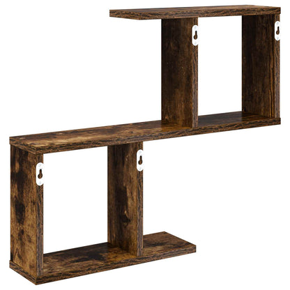 Nástěnná Polička Kouřový Dub 60 X 12 X 50,5 Cm Kompozitní Dřevo