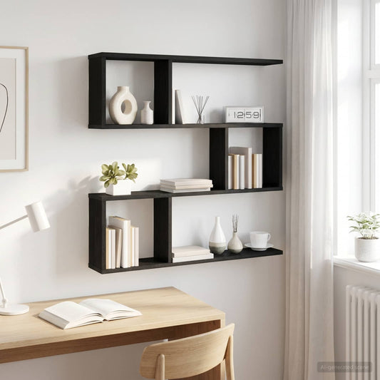 Nástěnná Polička Černý Dub 80 X 12 X 79,5 Cm Kompozitní Dřevo