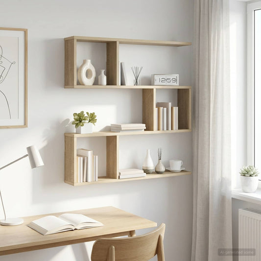 Nástěnná Polička Dub Sonoma 80 X 12 X 79,5 Cm Kompozitní Dřevo