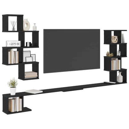 Polička Na Tv Na Zeď Černý Dub 180 X 15 X 94 Cm