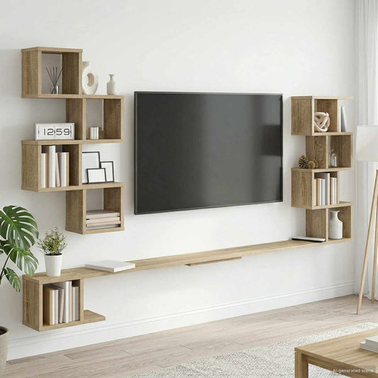 Polička Na Tv Na Zeď Dub Sonoma 180 X 15 X 94 Cm