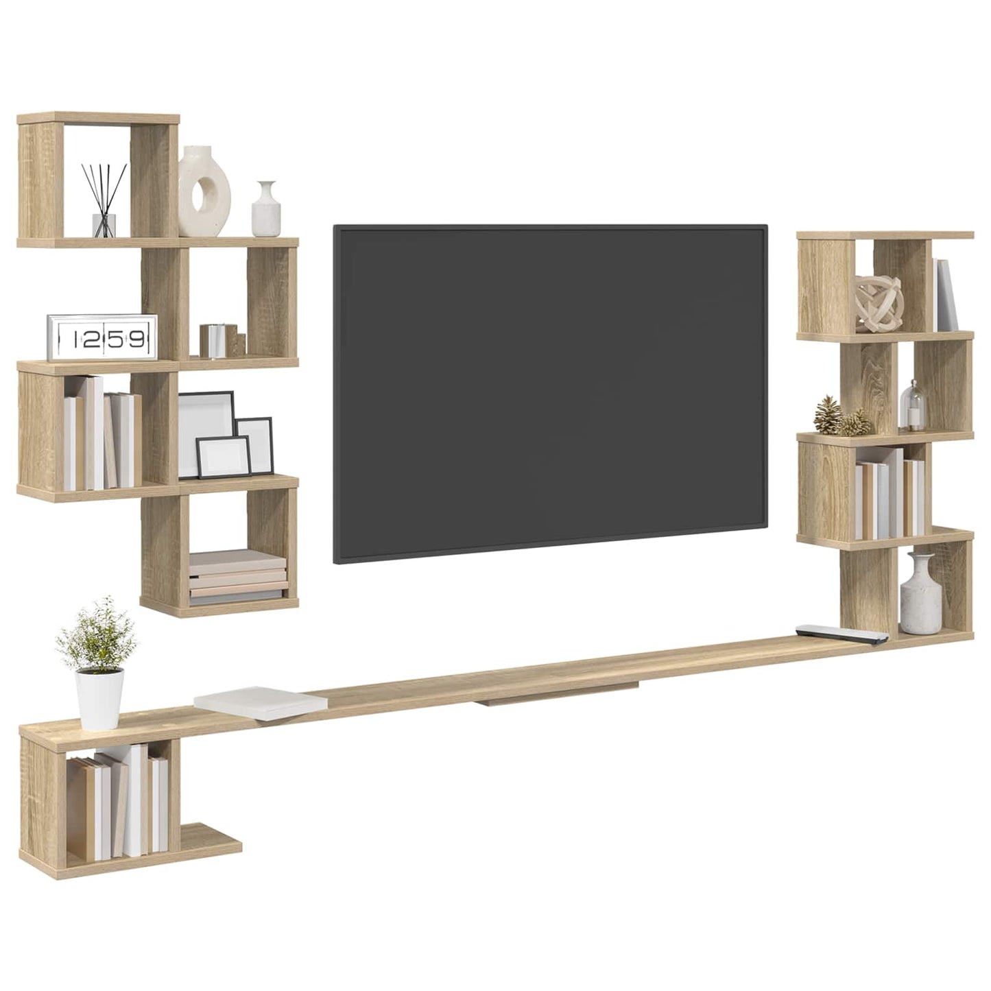 Polička Na Tv Na Zeď Dub Sonoma 180 X 15 X 94 Cm