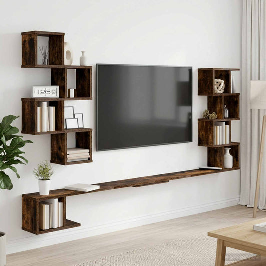Polička Na Tv Na Zeď Kouřový Dub 180 X 15 X 94 Cm
