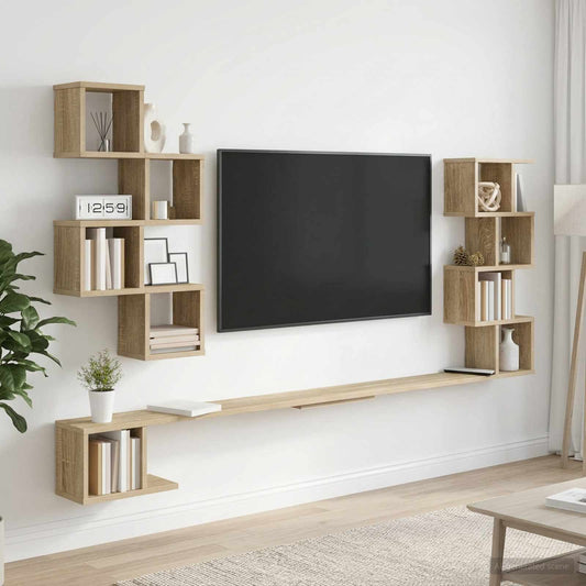 Polička Na Tv Na Zeď Dub Sonoma 200 X 15 X 94 Cm