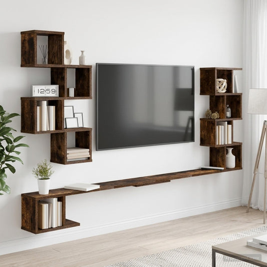 Polička Na Tv Na Zeď Kouřový Dub 200 X 15 X 94 Cm