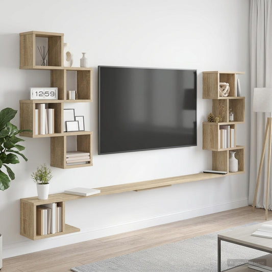 Polička Na Tv Na Zeď Dub Sonoma 160 X 15 X 94 Cm