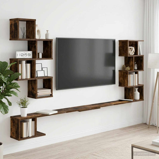 Polička Na Tv Na Zeď Kouřový Dub 160 X 15 X 94 Cm