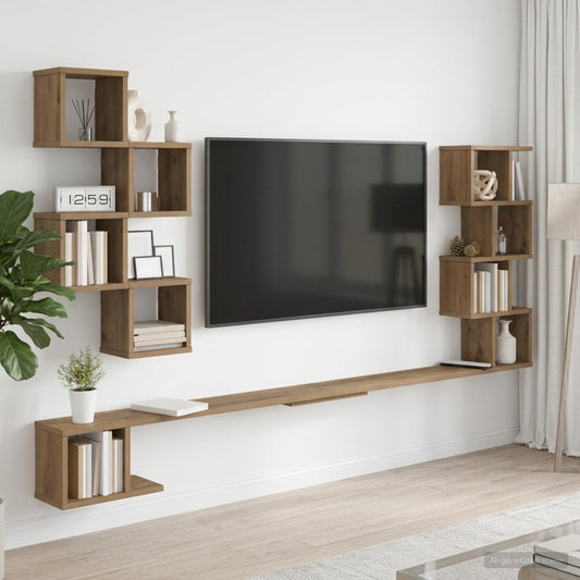 Polička Na Tv Na Zeď Dub Artisan 160 X 15 X 94 Cm