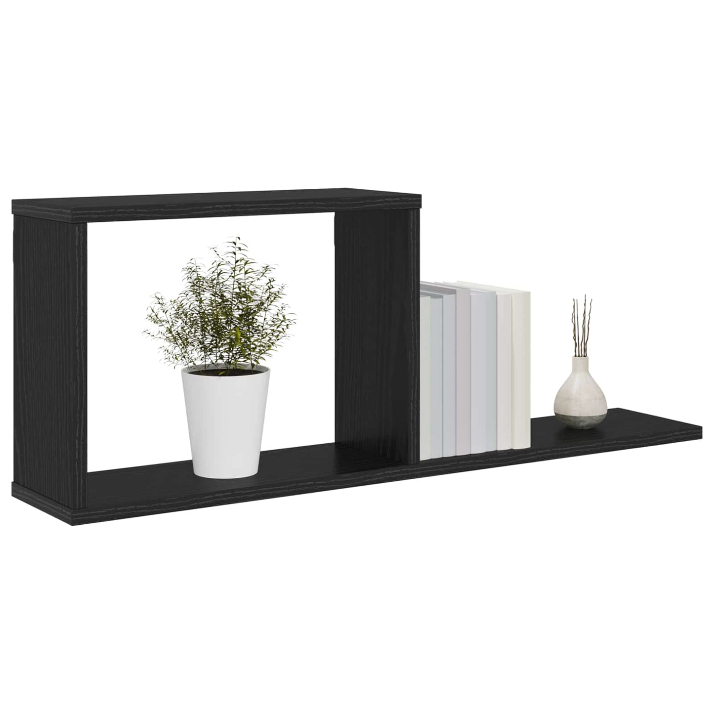 Plovoucí Police 2 Pcs Černý Dub 80 X 15 X 30 Cm