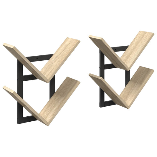 Nástěnná Floating Polička 2 Pcs Dub Sonoma 43 X 15 X 47 Cm