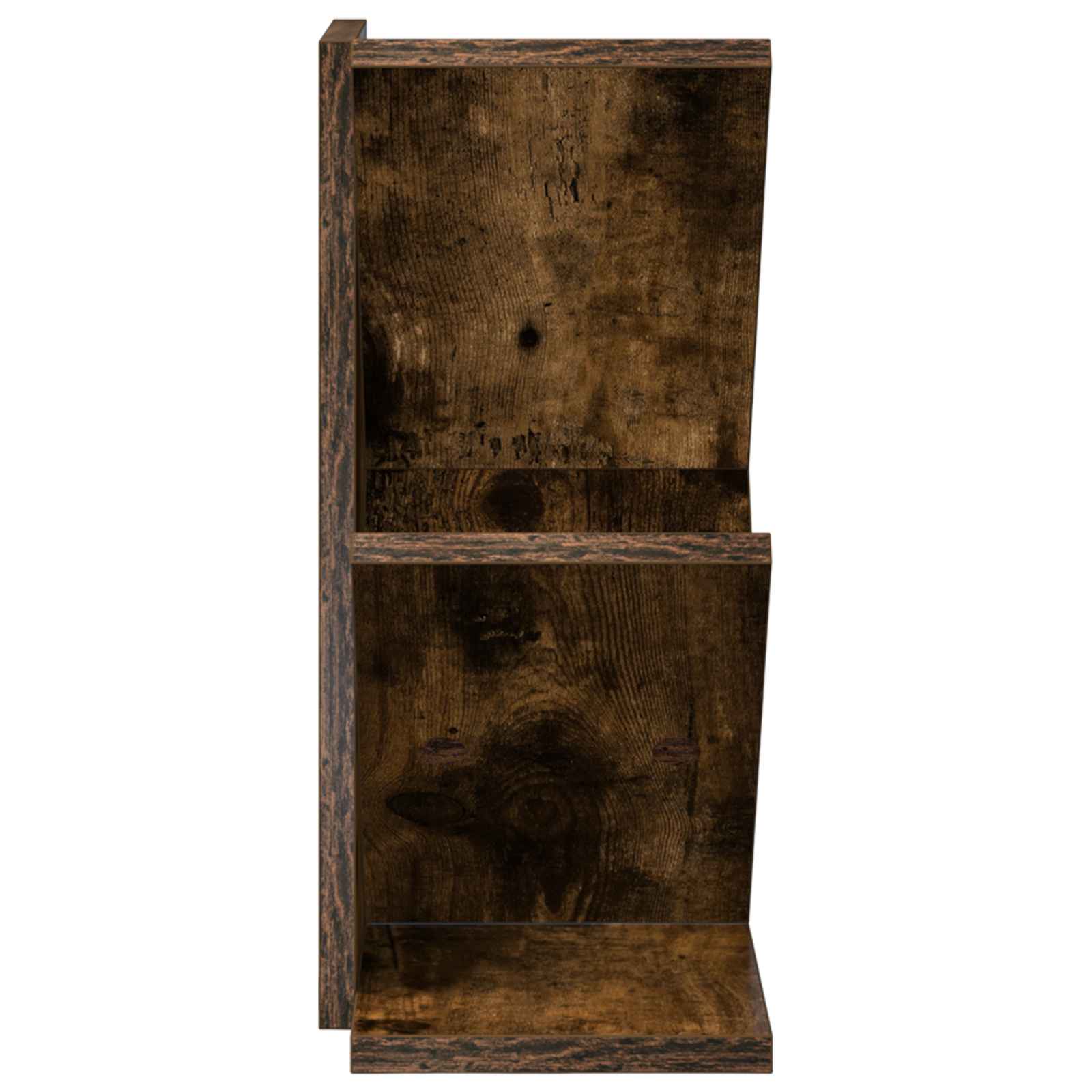 Knihovna Ve Tvaru Stromu 3-Úrovňová 30 X 18 X 40 Cm Kouřový Dub