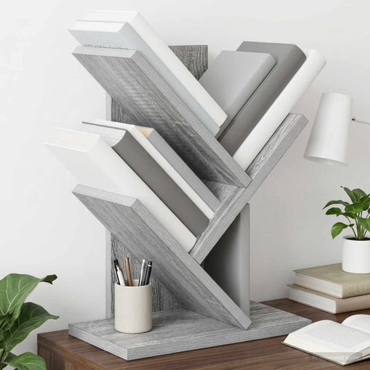 Knihovna Ve Tvaru Stromu 3-Úrovňová 30 X 18 X 40 Cm Šedý Sonoma