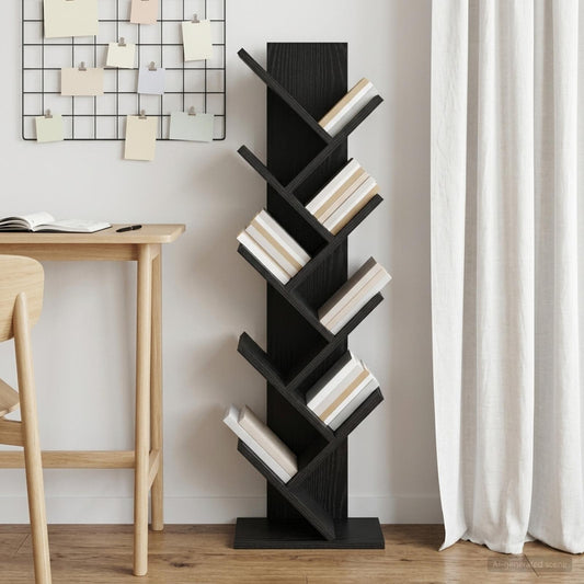 Stromová Knihovna 6-Podlažní 30 X 18 X 100 Cm Kompozitní Dřevo