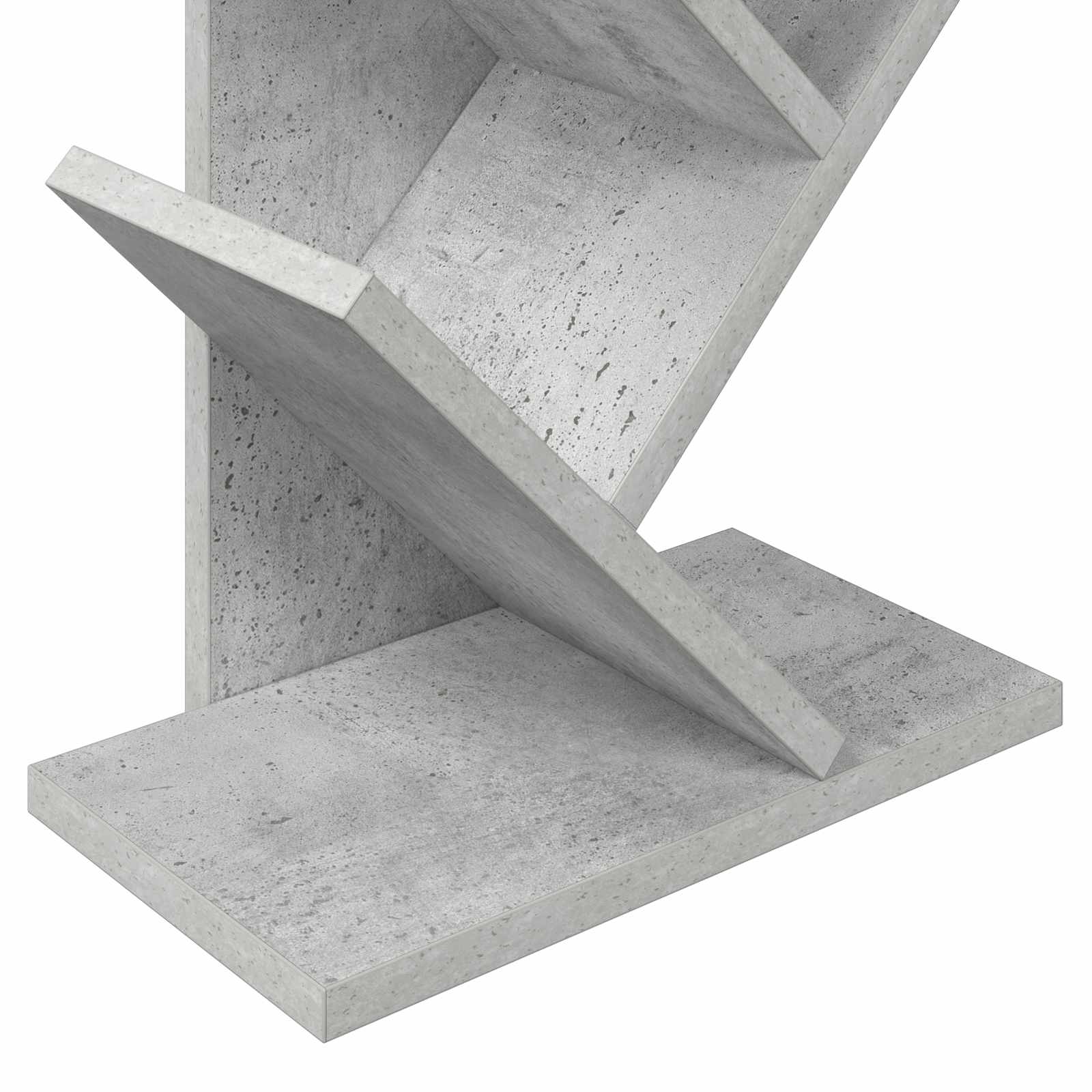 Knihovna Na Stromeček 6-Polohová 30 X 18 X 100 Cm Betonově Šedá