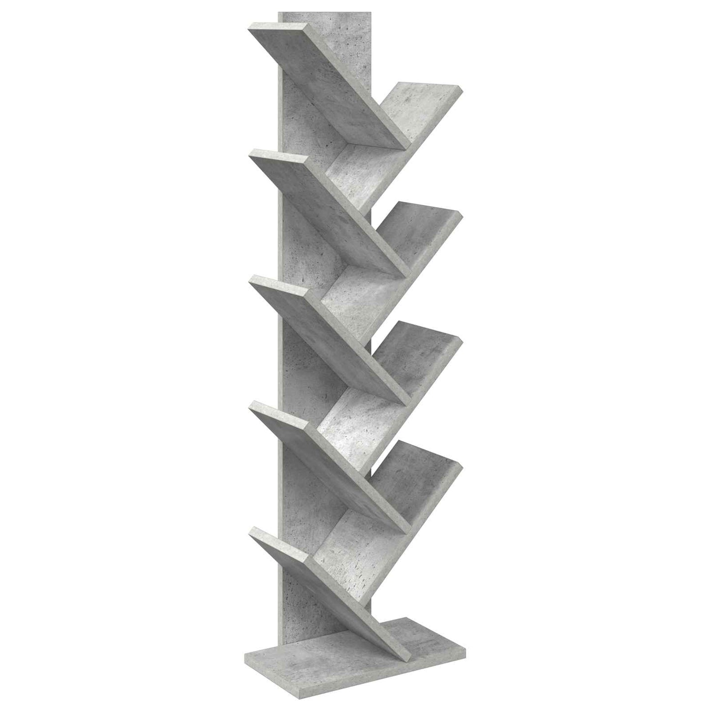 Knihovna Na Stromeček 6-Polohová 30 X 18 X 100 Cm Betonově Šedá