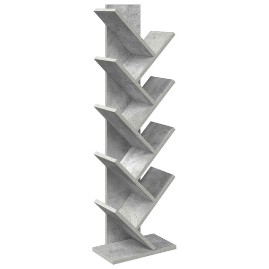 Knihovna Na Stromeček 6-Polohová 30 X 18 X 100 Cm Betonově Šedá