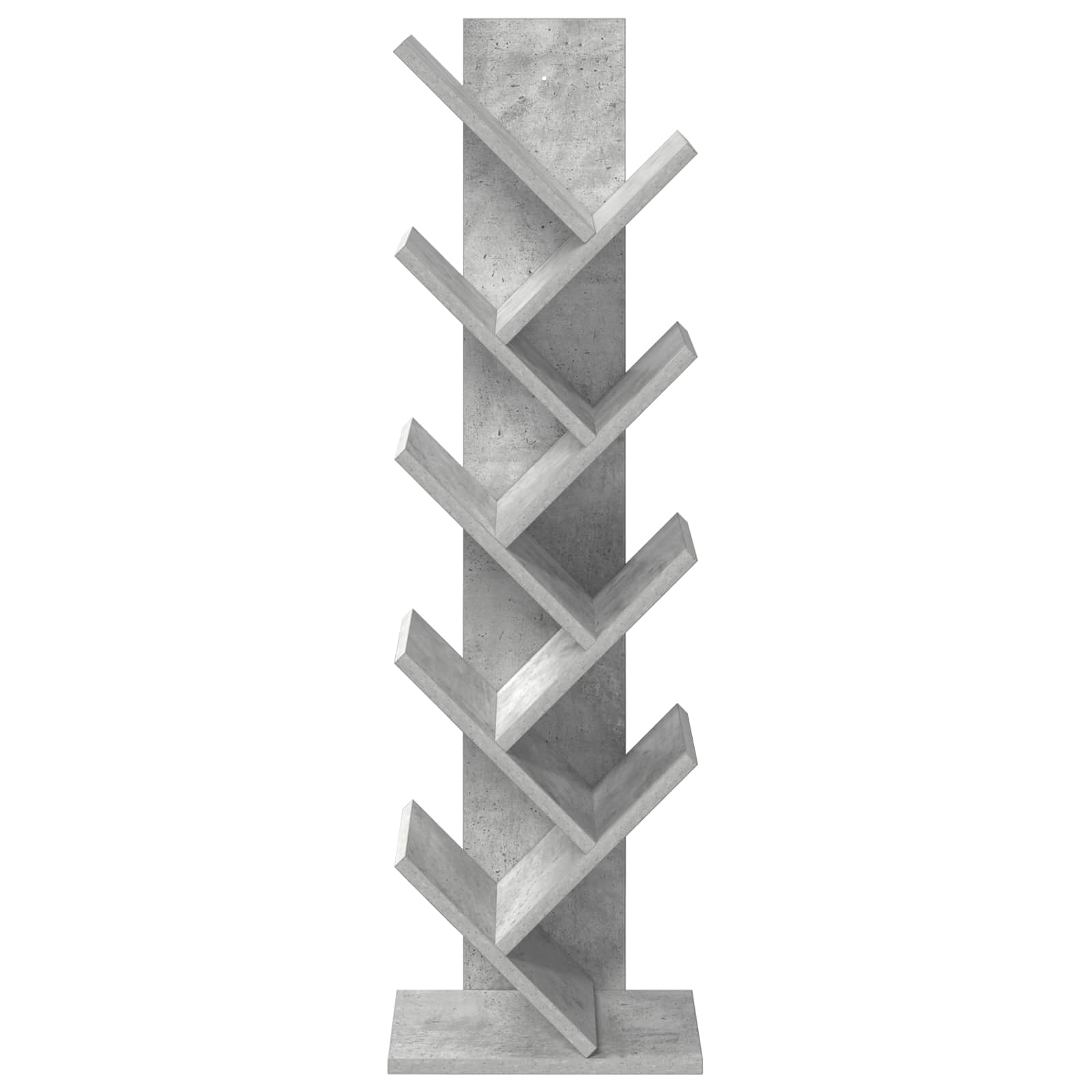 Knihovna Na Stromeček 6-Polohová 30 X 18 X 100 Cm Betonově Šedá