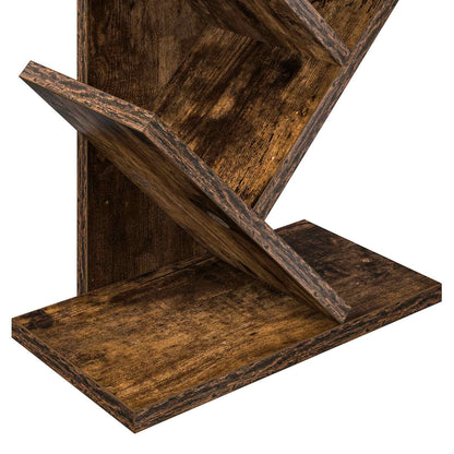 Stromová Knihovna 6-Ti Úrovňová 30 X 18 X 100 Cm Kouřový Dub