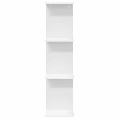 Nástěnná Polička Bílá 25 X 15 X 100 Cm Kompozitní Dřevo