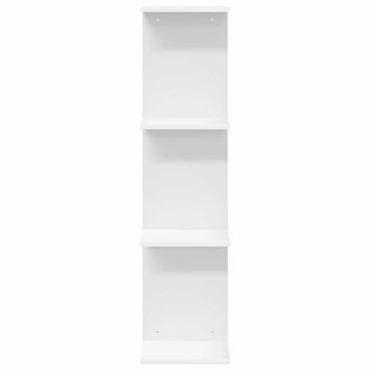 Nástěnná Polička 2 Pcs Bílá 25 X 15 X 100 Cm Kompozitní Dřevo