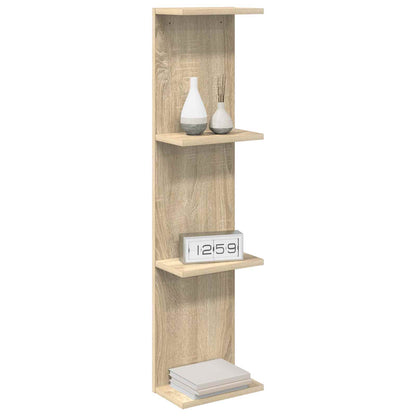 Nástěnná Polička 2 Pcs Dub Sonoma 25 X 15 X 100 Cm