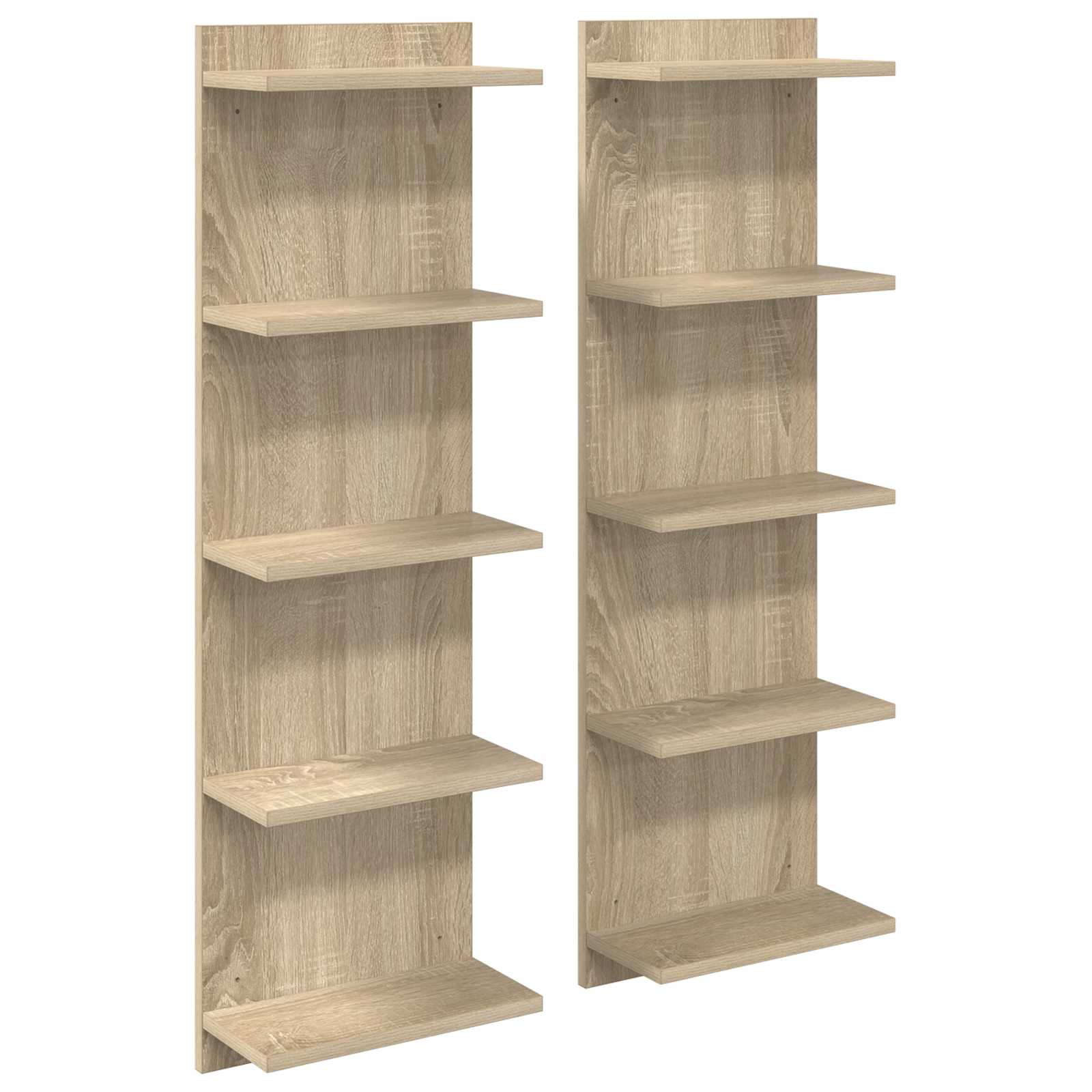 Nástěnná Polička 2 Pcs Dub Sonoma 30 X 15 X 100 Cm