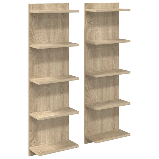 Nástěnná Polička 2 Pcs Dub Sonoma 30 X 15 X 100 Cm