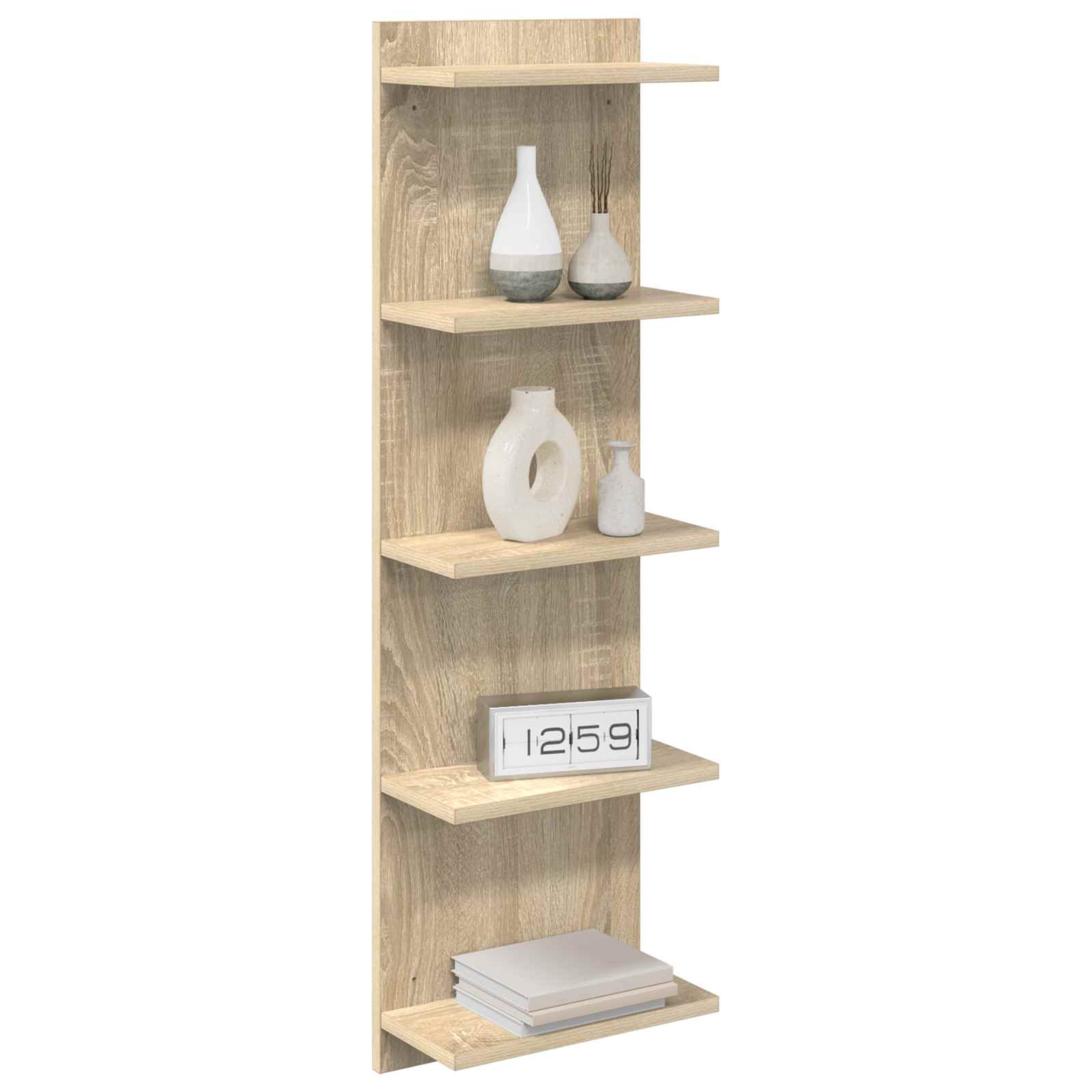 Nástěnná Polička 2 Pcs Dub Sonoma 30 X 15 X 100 Cm