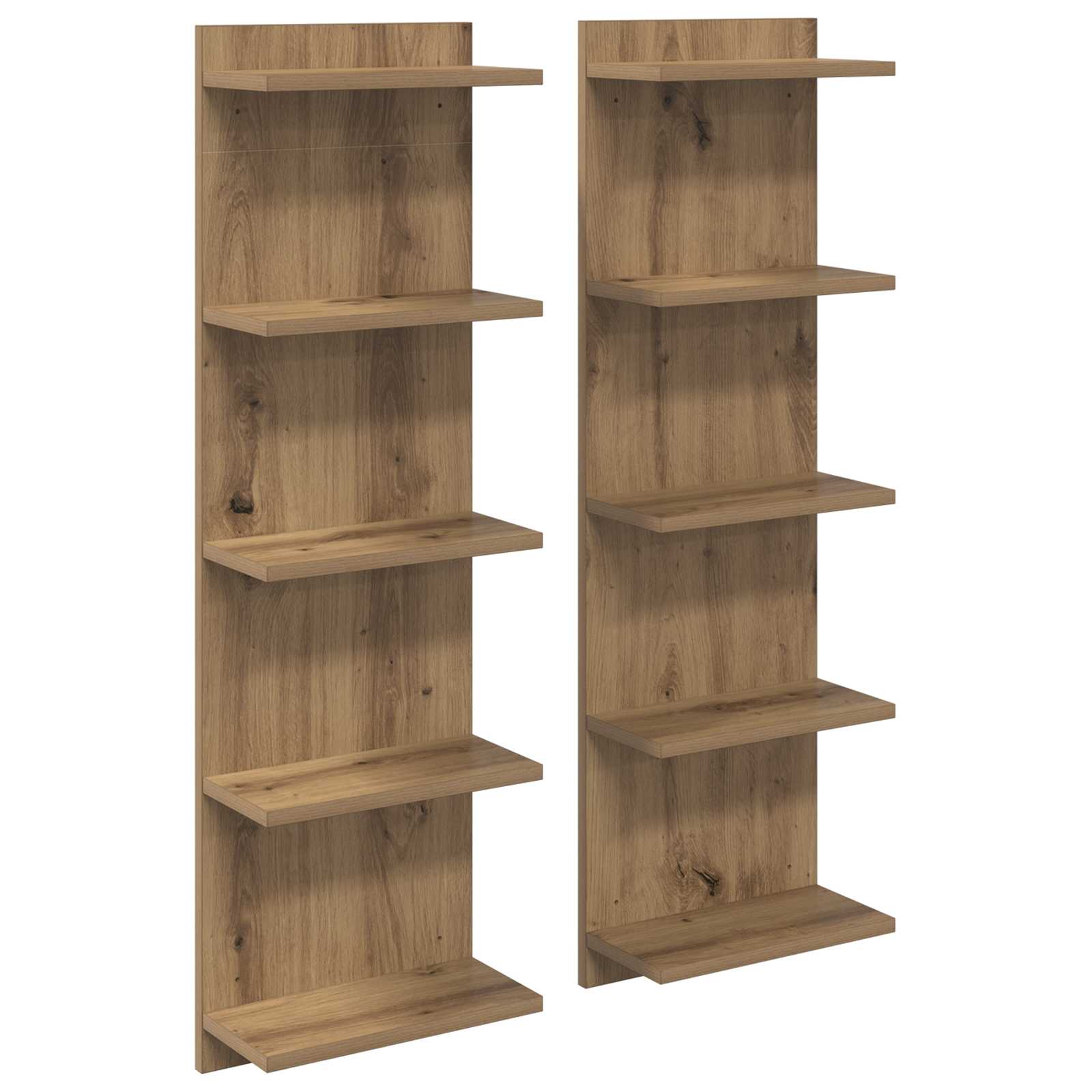Nástěnná Polička 2 Pcs Dub Artisan 30 X 15 X 100 Cm