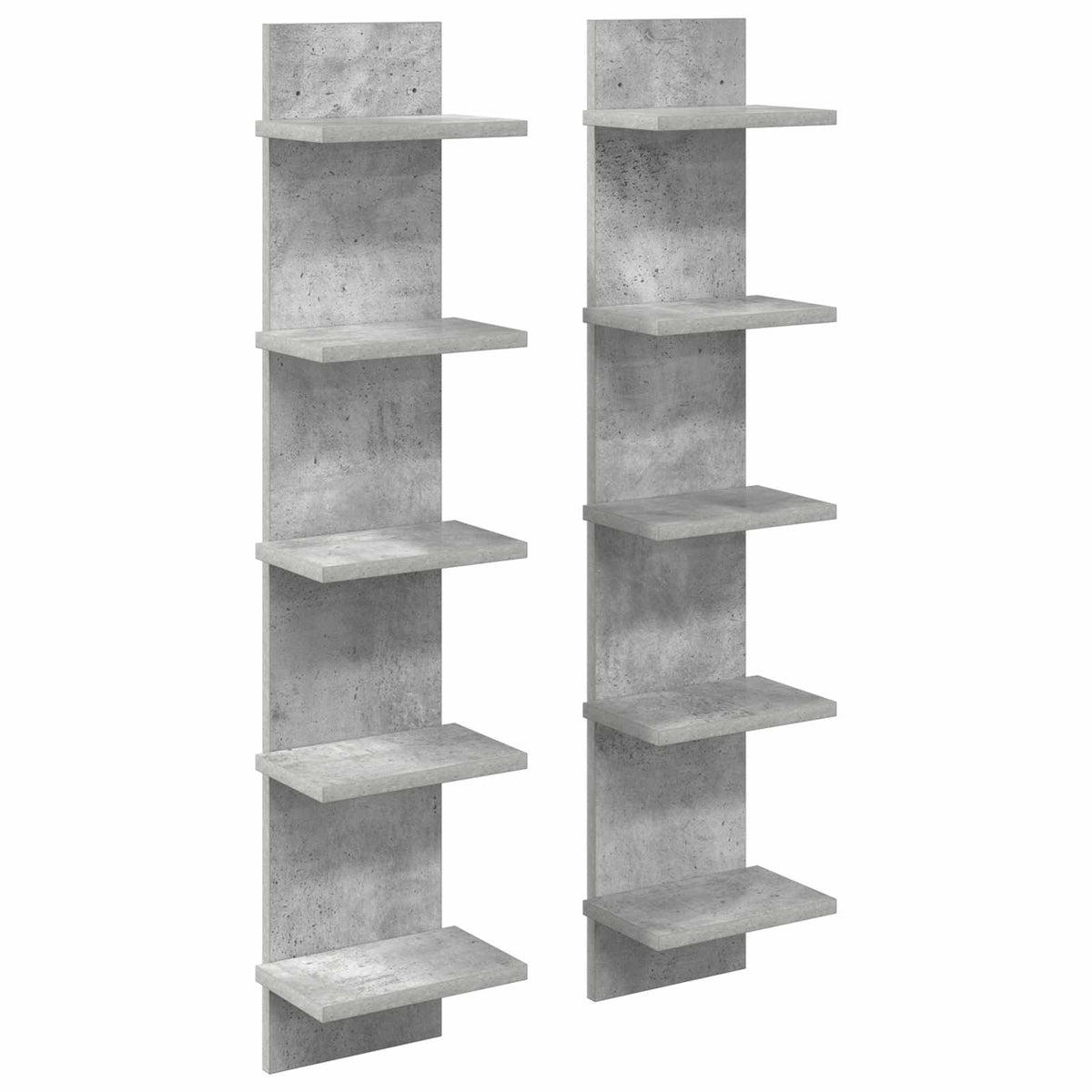 Nástěnná Polička 2 Pcs Betonově Šedá 22 X 15 X 100 Cm