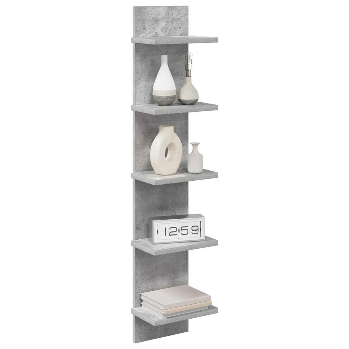 Nástěnná Polička 2 Pcs Betonově Šedá 22 X 15 X 100 Cm