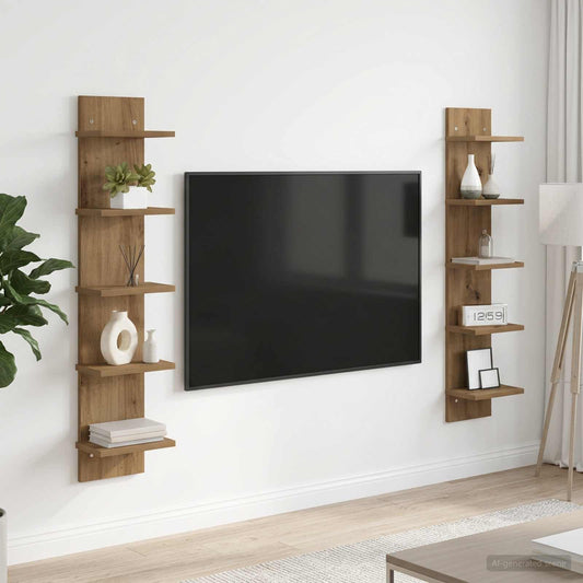 Nástěnná Polička 2 Pcs Dub Artisan 22 X 15 X 100 Cm